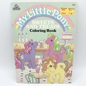 Vintage My Little Pony Sweets and Treats Coloring Book G1 MLP Ponies Uncolored!